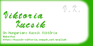 viktoria kucsik business card